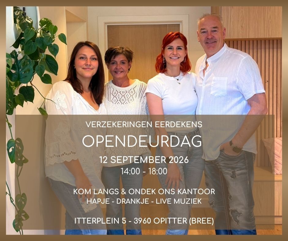 Opendeurdag zaterdag 12 september
